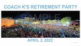 Coach K Retirement Party Poster